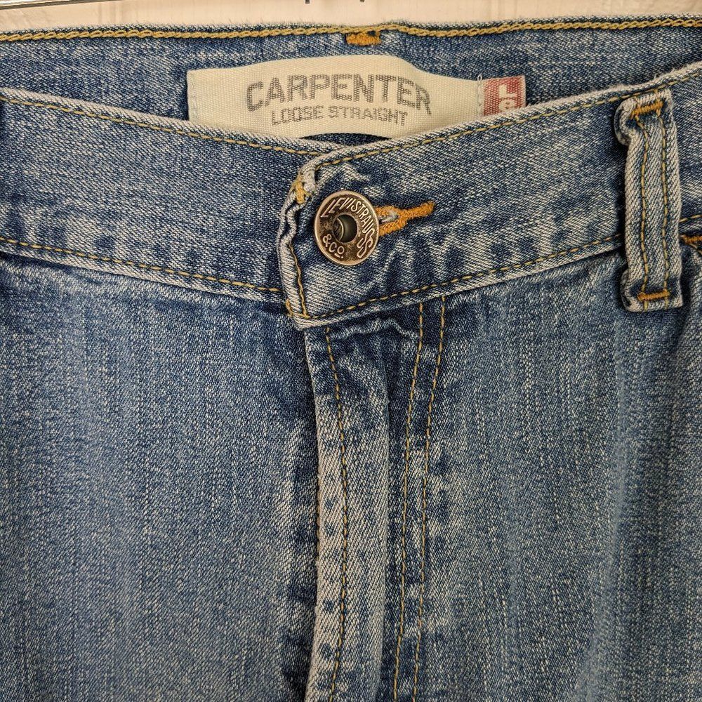 2000's era Levi's Loose Straight Carpenter Jeans - 33x32 - Med Wash - Picture 3 of 16